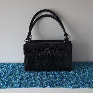 Miche Black Croc-Embossed Shoulder Bag